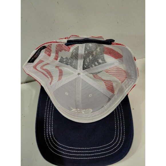 Cap America CSX Railroad Train Red, White, & Blue Mesh Back Adjustable Hat/Cap - Picture 7 of 8